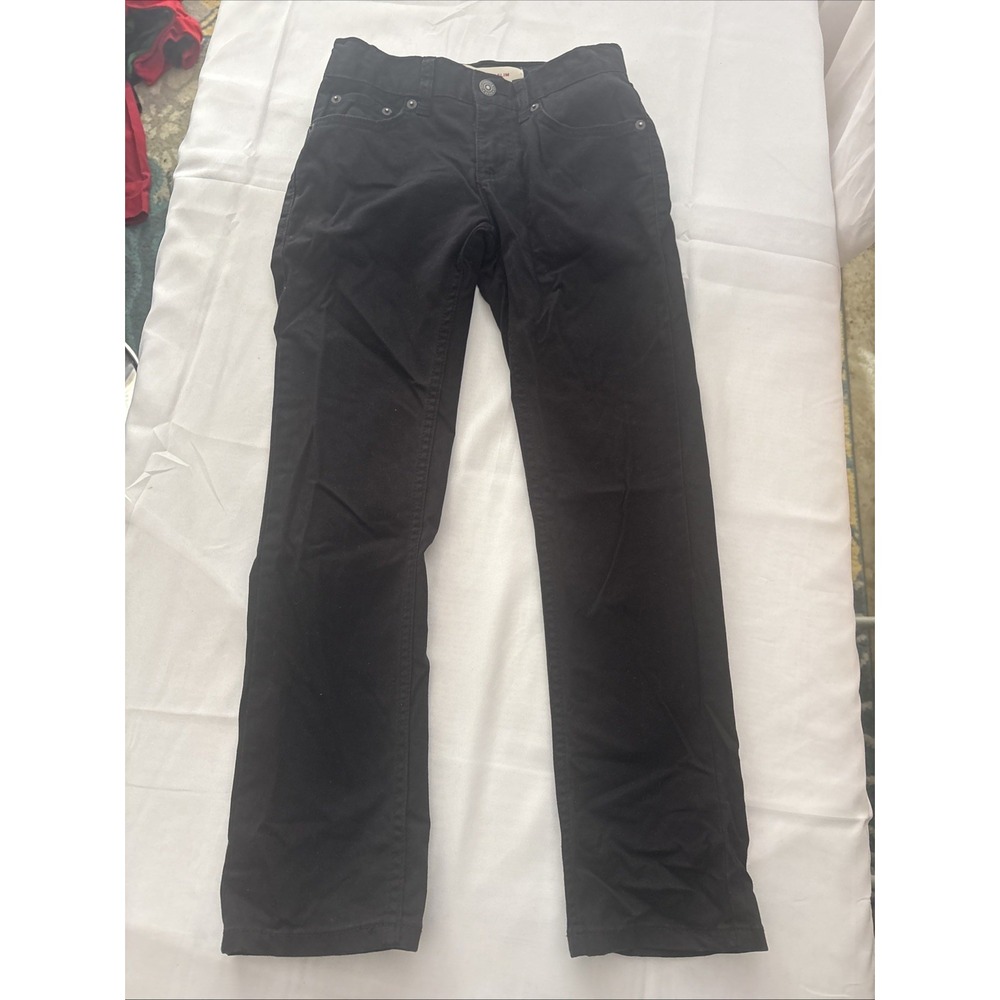 Boys Levi 511 Black Jeans Size 8 Regular 24/25 SLIM EUC